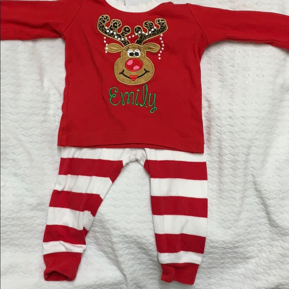 Christmas Pajamas Personalized w/ name Emily